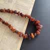 ANTIQUE NATURAL AMBER RAW STONE NECKLACE 77g FROM SWEDEN