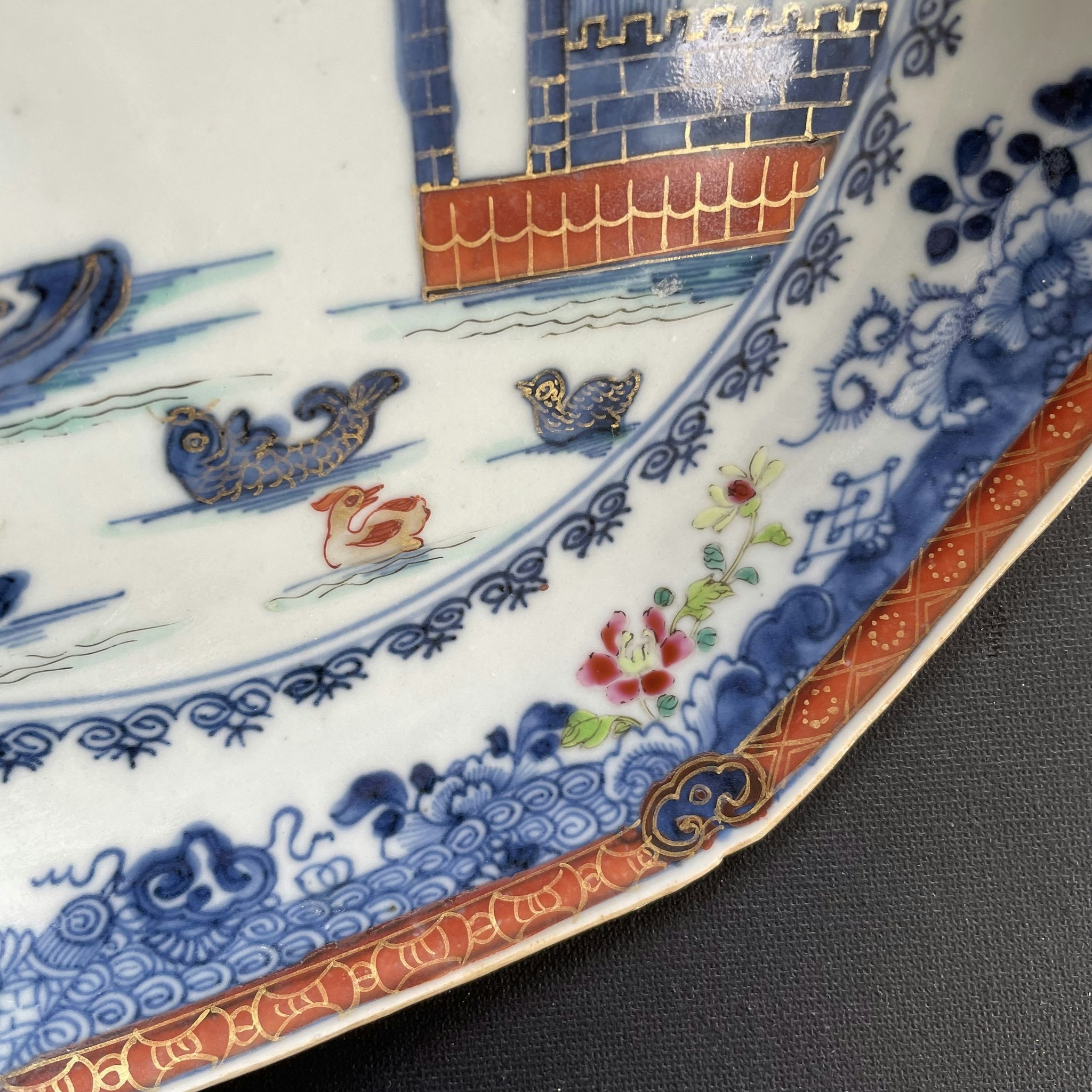 Chinese Antique porcelain plate first half of 18th C Yongzheng / Qianlong #1563