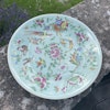 Chinese antique celadon canton butterfly plate, 19th c #1569