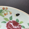 Chinese antique celadon canton butterfly plate, 19th c #1570