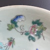 Chinese antique celadon canton butterfly plate, 19th c #1571