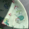 Chinese antique celadon canton butterfly plate, 19th c #1571