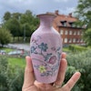 Chinese antique pink ground sgraffito vase, Jiaqing 19th c #1577