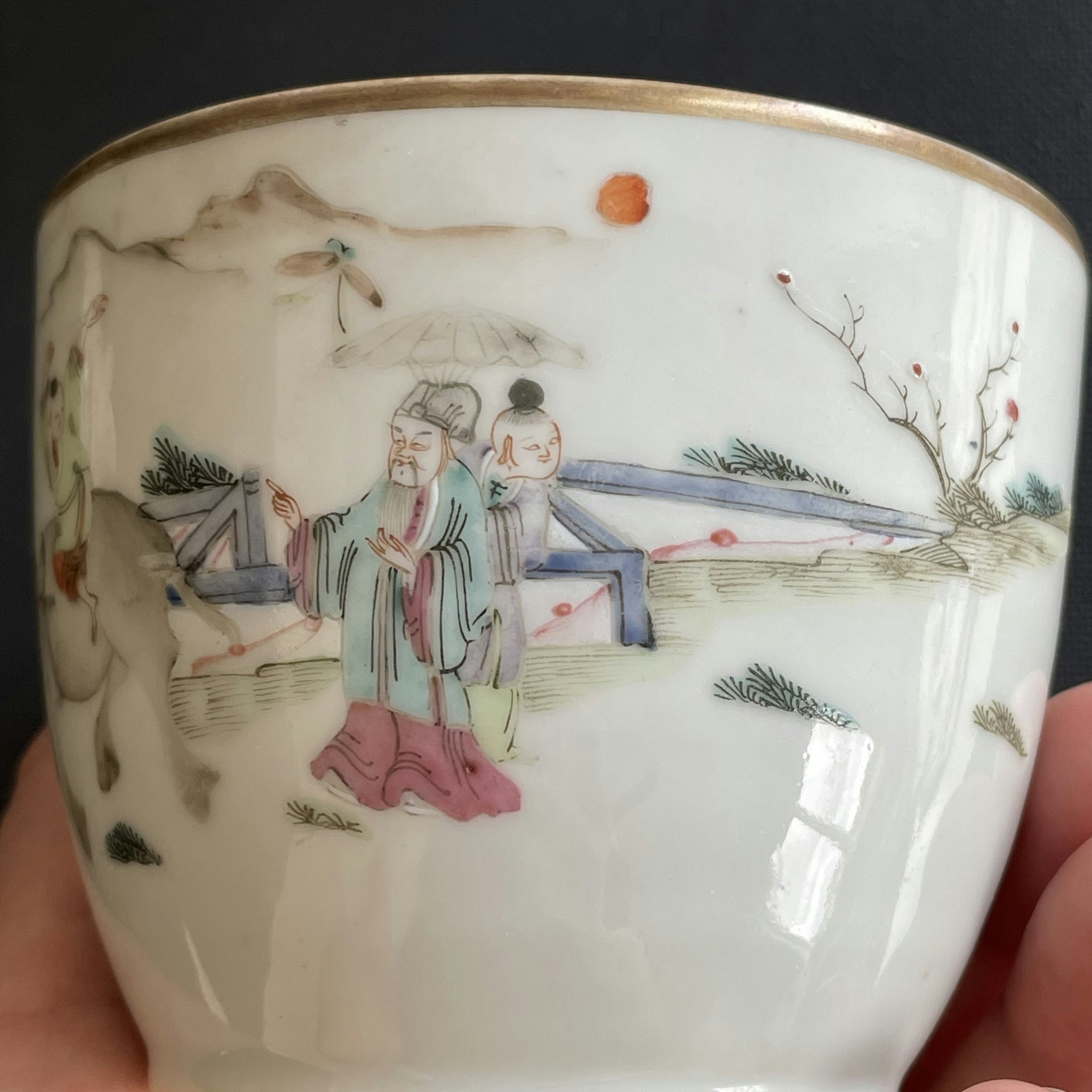 Chinese antique lidded bowl Late Qing, Tongzhi / Guangxu #1583