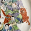 Chinese antique plate with warriors and horses, mid 19th c #1592