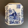 Chinese antique Blue & White Porcelain tea caddy, jar with lid, Late Qing #1609