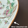 Chinese antique celadon canton butterfly plate, 19th c #1621