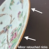 Chinese antique celadon canton butterfly plate, 19th c #1621
