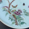 Chinese antique celadon canton butterfly plate, 19th c #1622