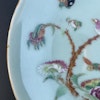Chinese antique celadon canton butterfly plate, 19th c #1622