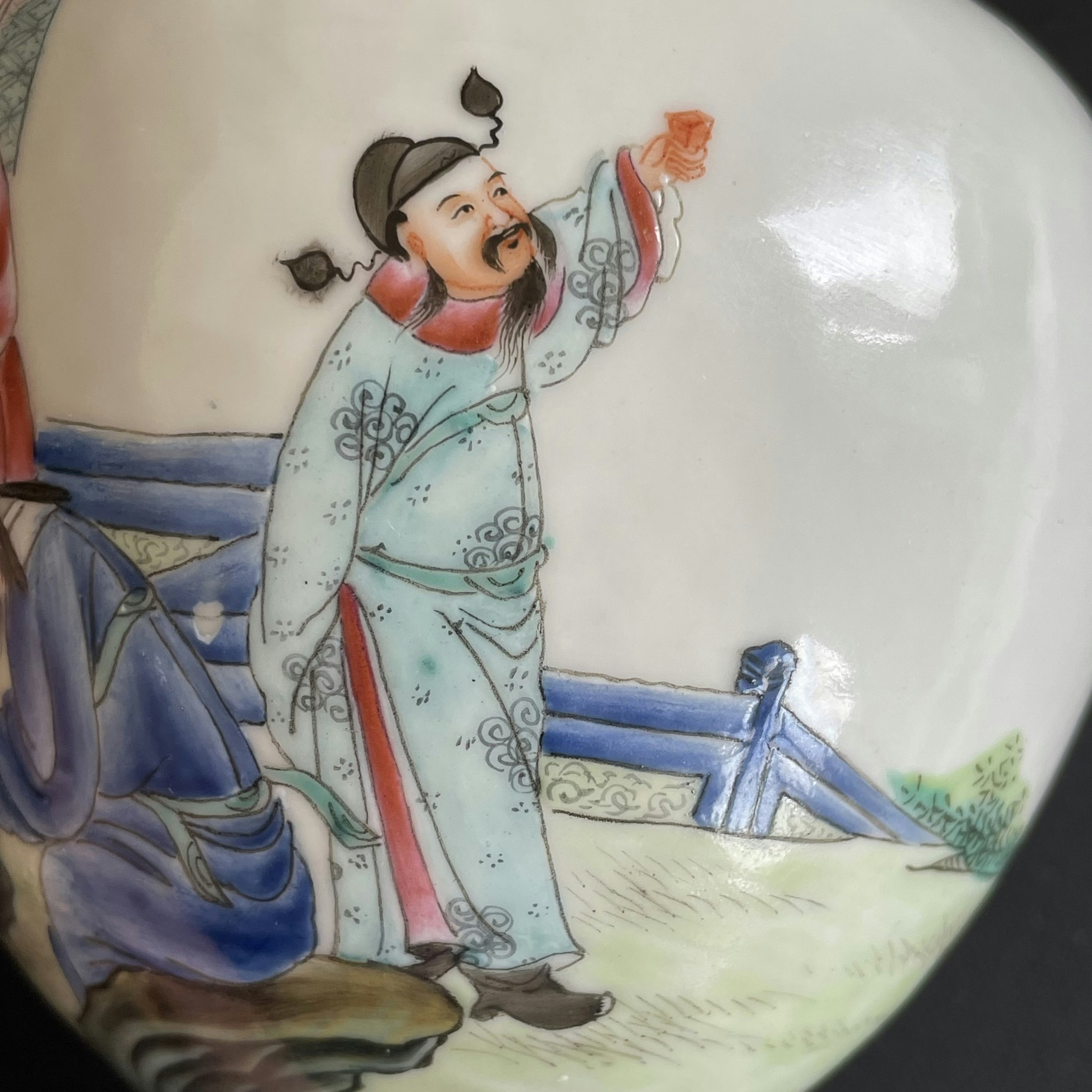 Vintage Chinese porcelain vase / censer, mid 20th c #1637