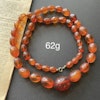 ANTIQUE NATURAL AMBER FACETED BEAD NECKLACE 62g FROM DENMARK 1950's