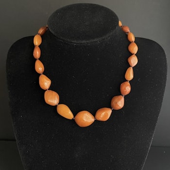 Antique Natural Amber necklace egg yolk butterscotch Denmark N.E.From 37g 1950's