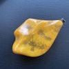 Antique Vintage natural amber pendant egg yolk from Denmark hand polished big 27