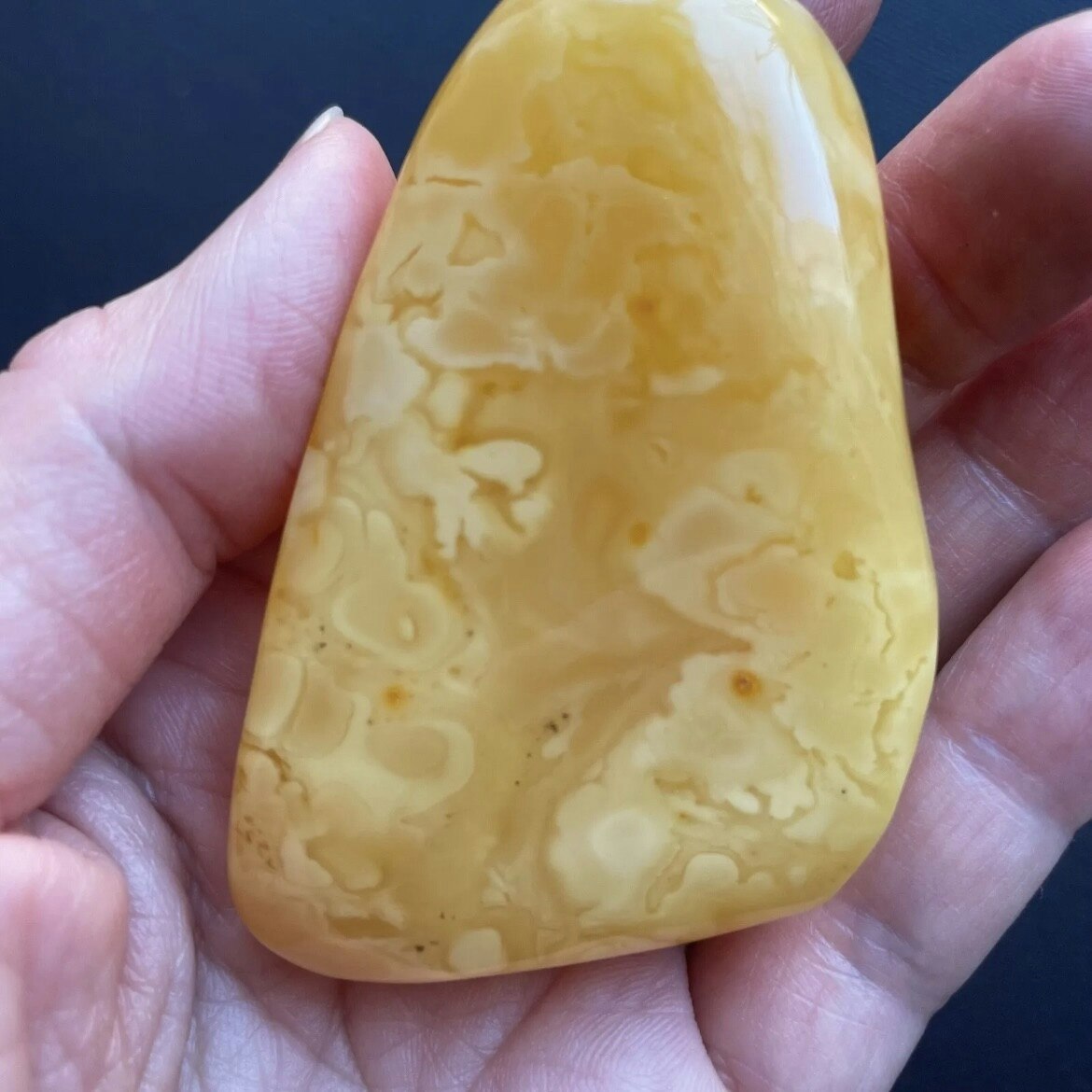 Natural amber pendant from Denmark baltic amber hand polished big 39g