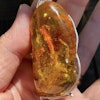 Natural amber pendant with silver unique design fascinating inclusion 21g