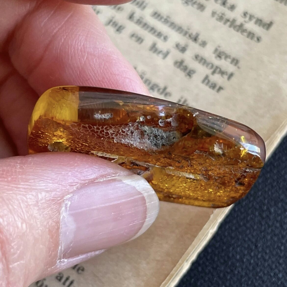 Unique Viking Runes natural amber pendant Danish design hand carved Alphabet F