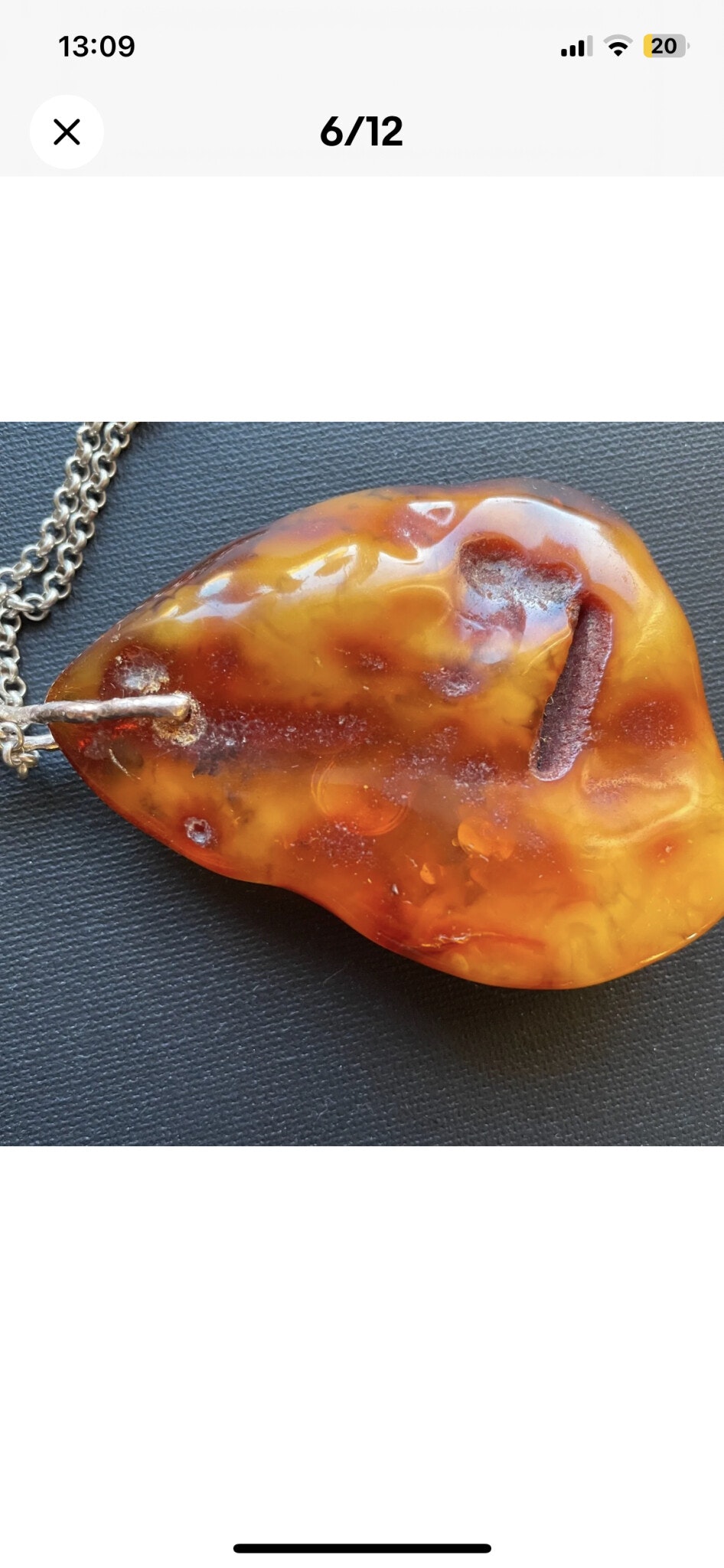 Unique Design Natural Amber Pendant Danish Amber Hand Polished 51g