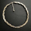 Vintage Scandinavian design solid 830 silver necklace choker#1656