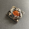 Natural Amber Antique bracelet bangle brooch sterling silver danish design 60g