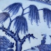 Chinese Antique blue and white porcelain platter, 18th C Qianlong period #1470