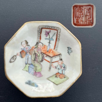 Chinese Antique 19th C. Tazza, Altar bowl, Tongzhi, Qing Dynasty #1660