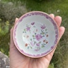 Chinese Antique Porcelain teacup + saucer, Batavia Brown, Famille Rose 18c #1667