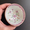 Chinese Antique Porcelain teacup + saucer, Batavia Brown, Famille Rose 18c #1667