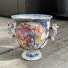 Chinese Antique Rose Mandarin Cup With Double Handles , Rare! 18c #1668