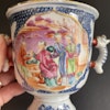 Chinese Antique Rose Mandarin Cup With Double Handles , Rare! 18c #1668