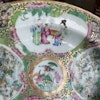 Chinese Antique porcelain Rose Medallion Plate, Late Qing ,Rare #1678