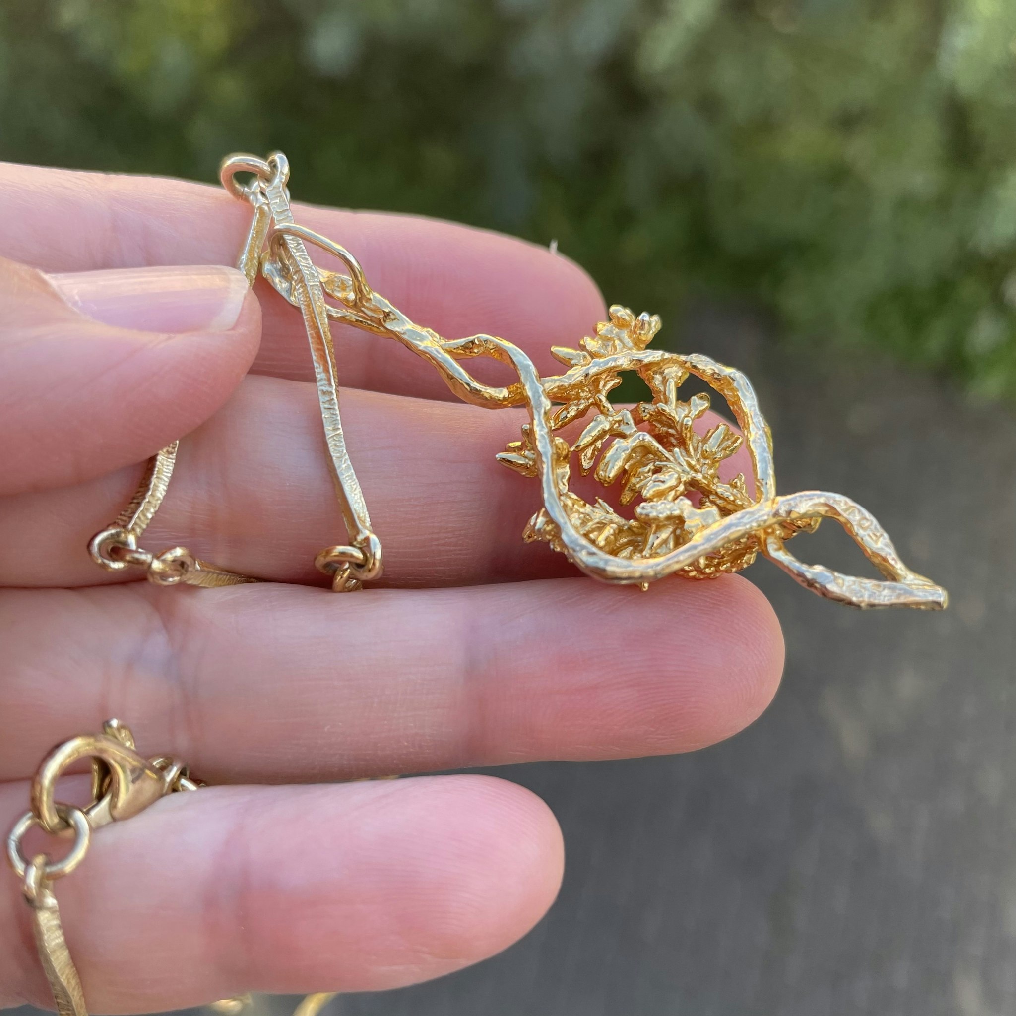 Flora Danica Jewelry Danish design gilded 925 silver necklace pendant plant#1681