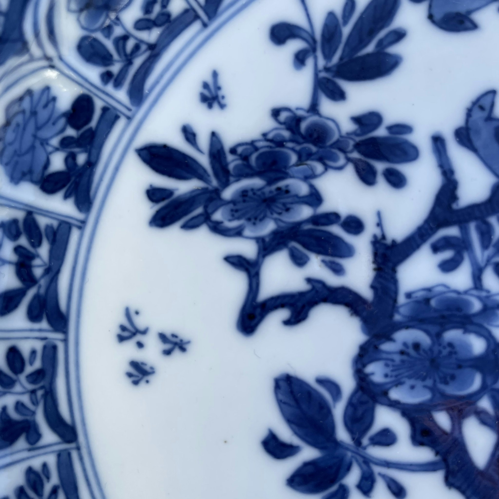Chinese antique porcelain blue and white Plate , Kangxi period 1661-1722 #1683
