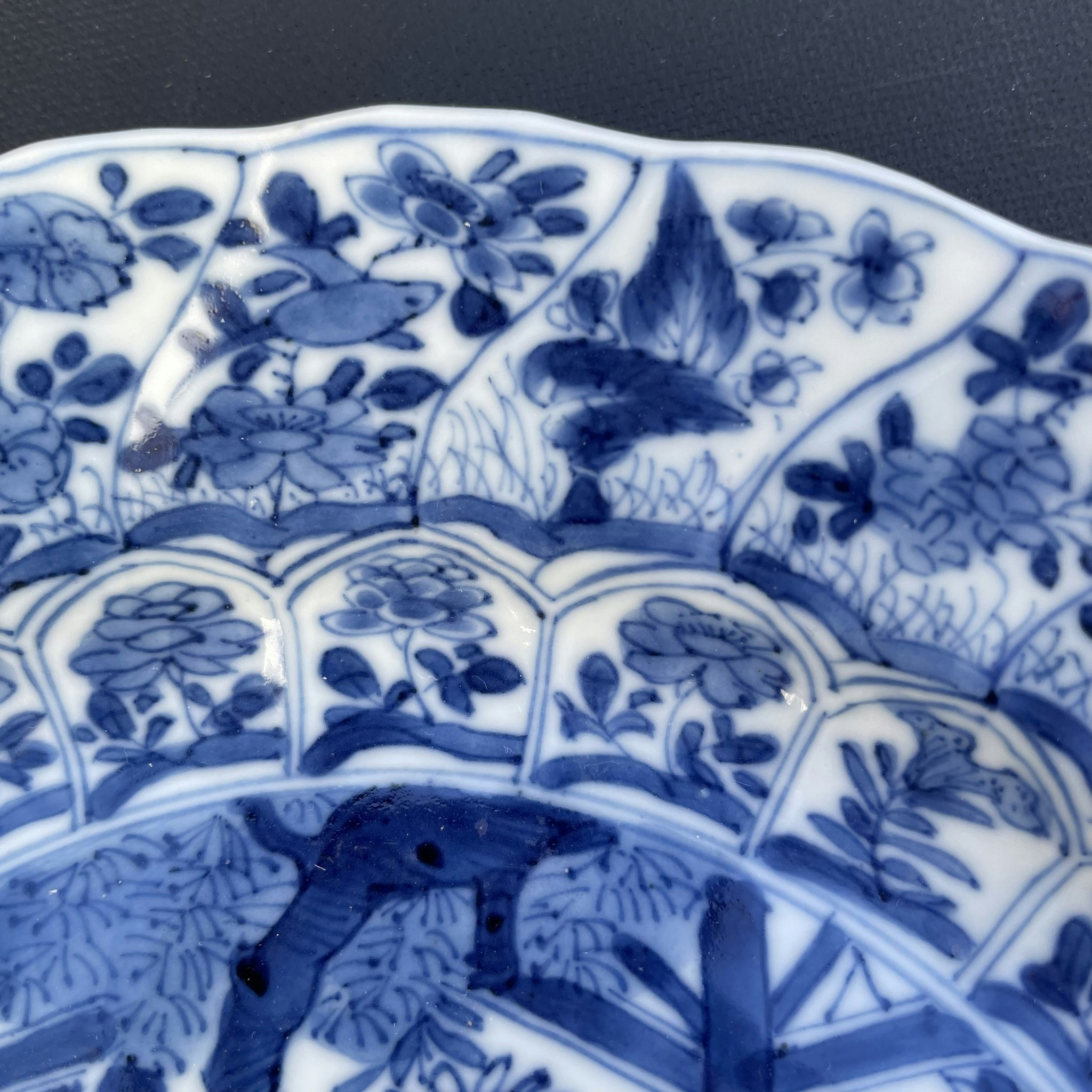 Chinese antique porcelain blue and white Plate , Kangxi period 1661-1722 #1683