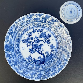 Chinese antique porcelain blue and white Plate , Kangxi period 1661-1722 #1683