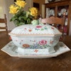 Chinese antique Famille Rose Tureen And Under Platter, Qianlong Period #1689