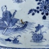Chinese Antique blue and white porcelain platter, 18th C Qianlong period #1695