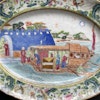 Chinese antique rose mandarin Platter, Qing Dynasty, Daoguang #1696