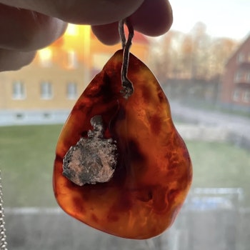 Unique Design Natural Amber Pendant Danish Amber Hand Polished 51g