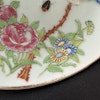 Chinese antique celadon canton butterfly and bird plate, 19th c #1707