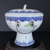 Chinese Antique Porcelain Famille Rose Warm Pot With Lid, late Qing #1718