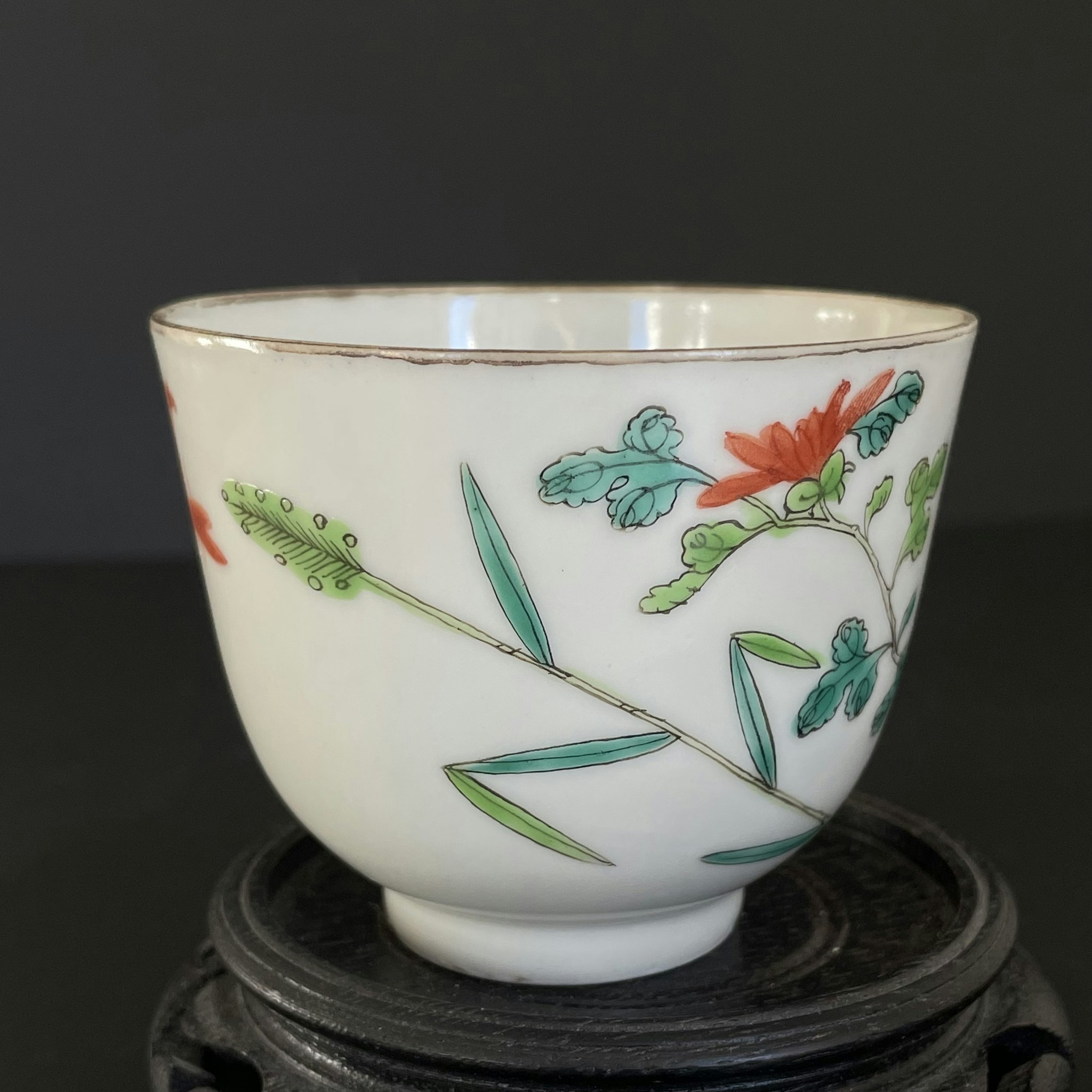 Chinese antique porcelain teacup, Late Qing Dynasty, #1731