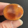 Vintage natural amber ring Danish design sterling silver #1751