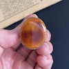 Vintage natural amber ring Danish design sterling silver #1751