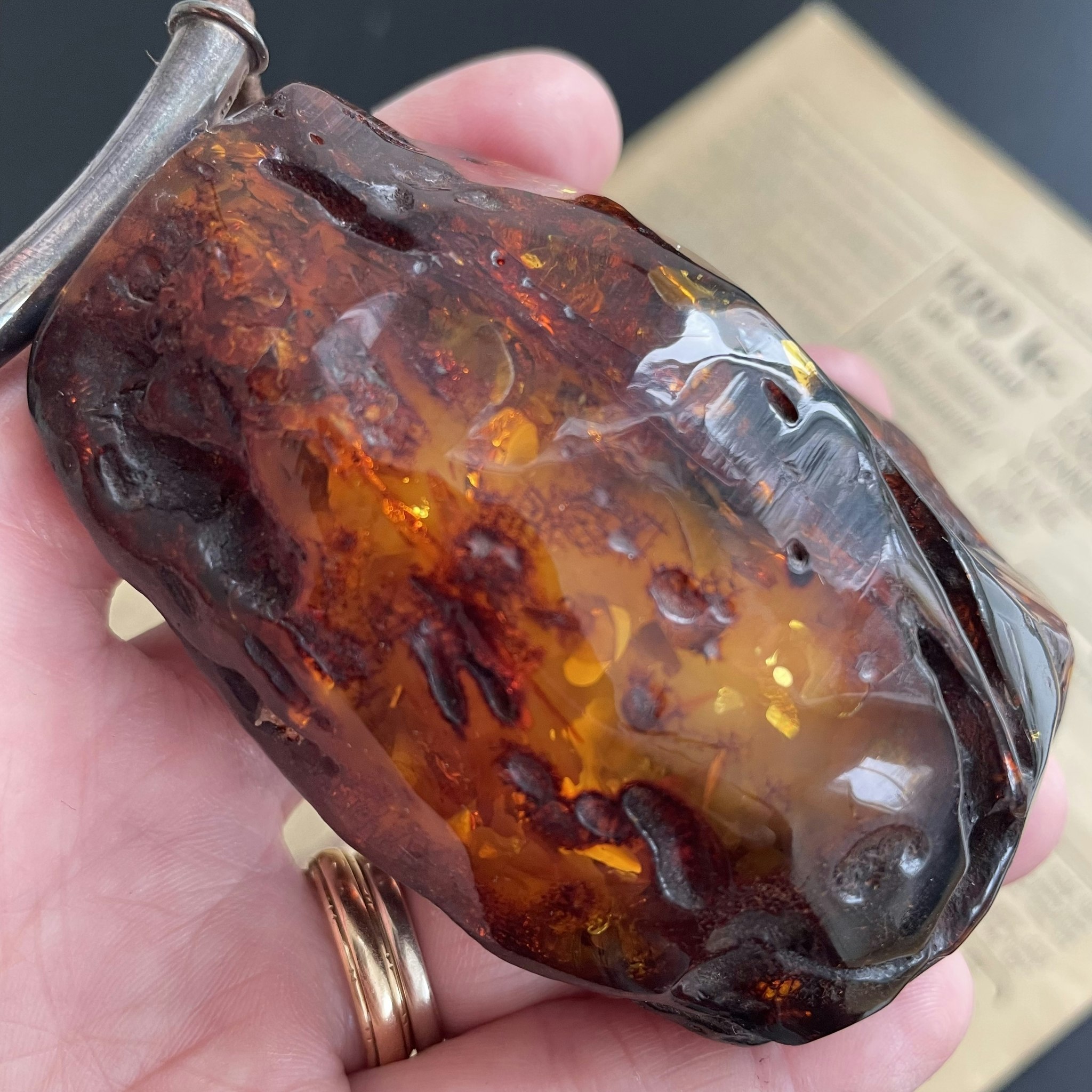 00% Natural Danish Amber Pendant Big Baltic amber 81 grams #1756