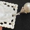 Unique earrings Chinese antique mother of pearl gaming counters chips tokens