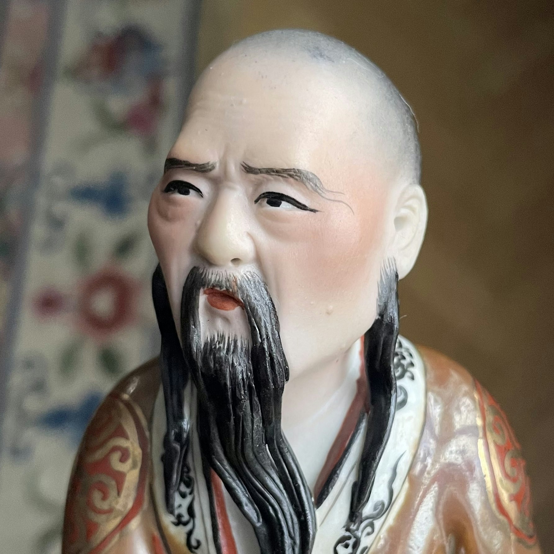Vintage Chinese porcelain figurine, Mid 20th c #1767