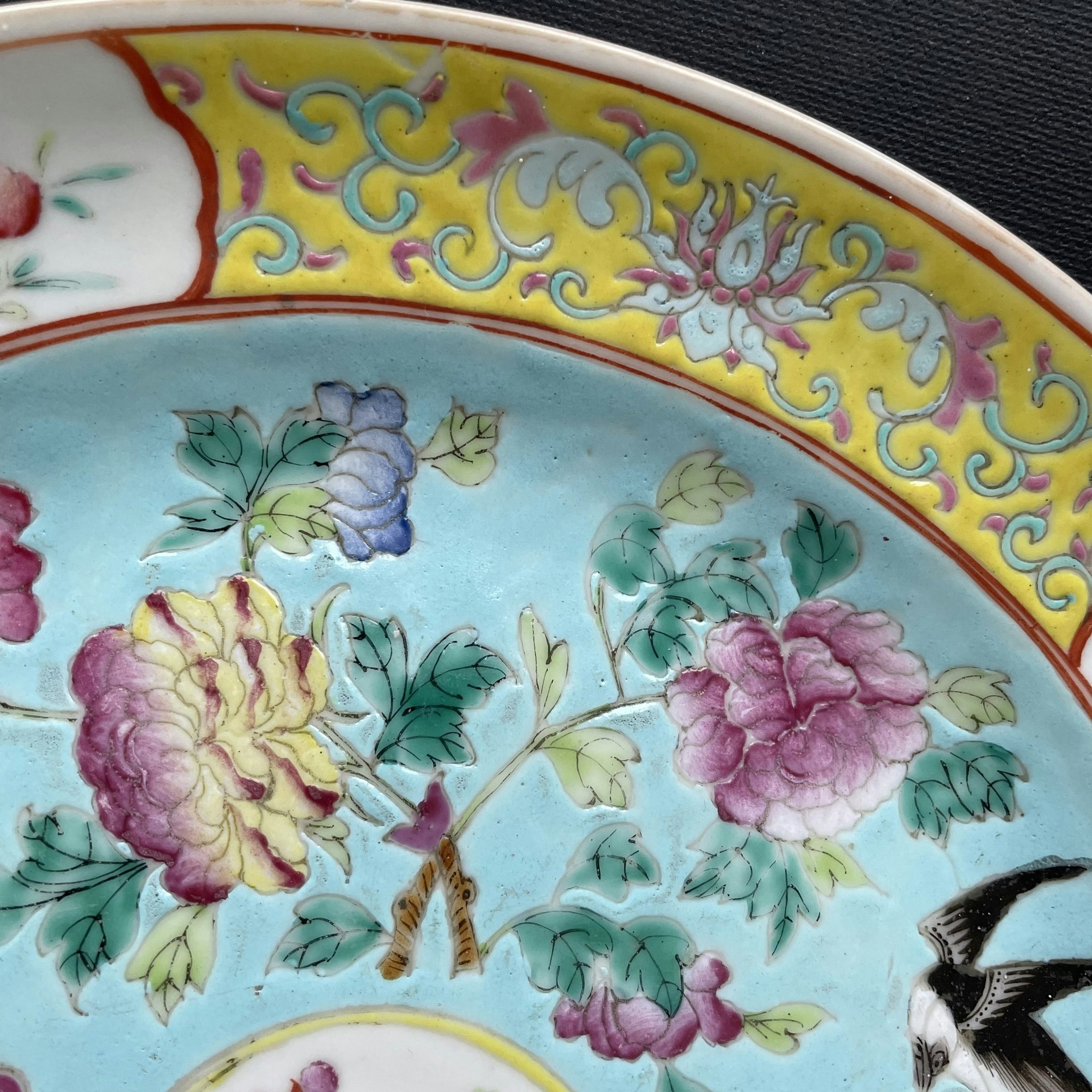 Chinese Antique Porcelain plate, 19th c, Qing Dynasty #1771