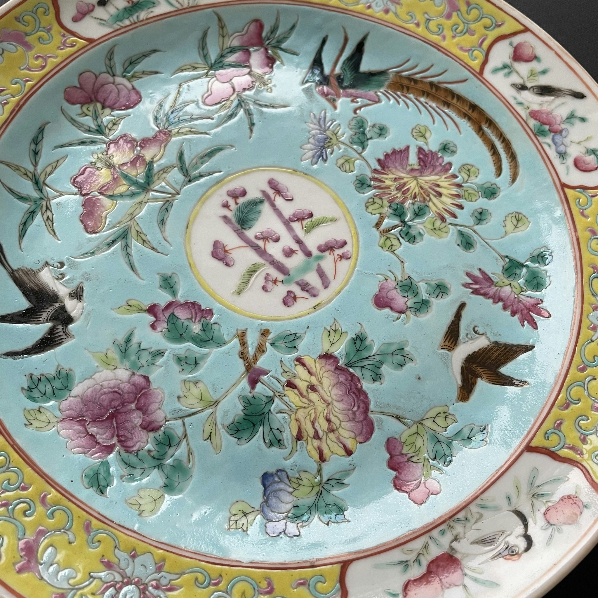 Chinese Antique Porcelain plate, 19th c, Qing Dynasty #1771