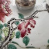 Large Chinese Antique porcelain Famille Rose bowl With Lid, Late Qing #1735